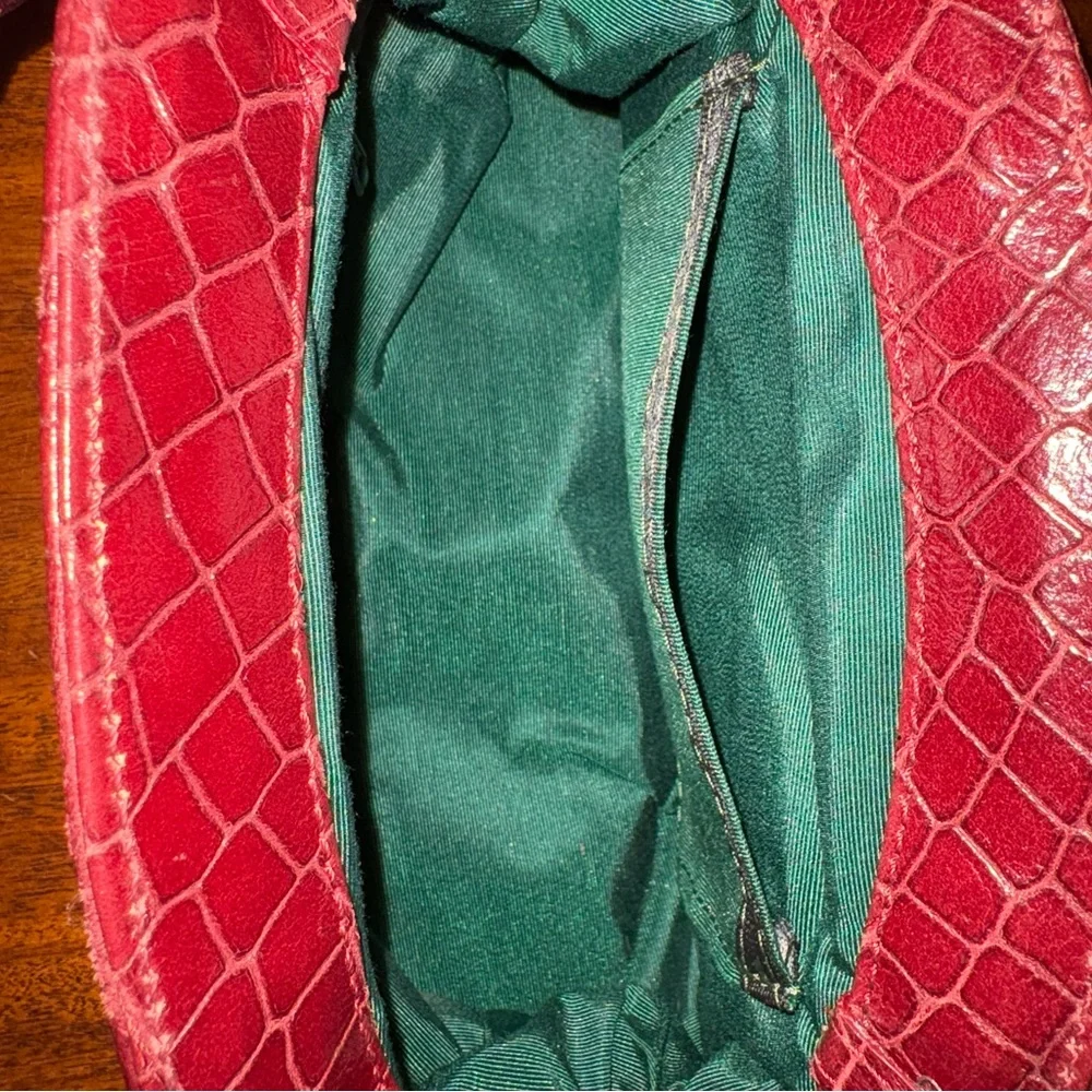 Leopard Print and Red Leather Women's Bag - Picture 6 of 8